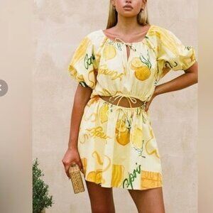 Sabo Skirt Yellow Mini Dress